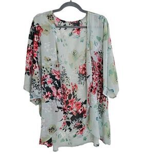 Boutique Floral Kimono Womens One Size Duster Sheer‎ Long Hippie Multicolor